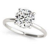 2.05 Ctw Oval Lab Grown Diamond Hidden Halo Engagement Ring in White Gold